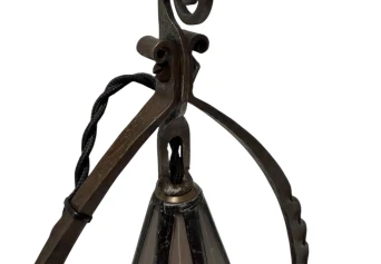 Art Deco Amsterdamse School Table Lamp by Amsterdamsche Kunstsmederij, 1920s